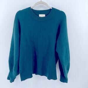 All:row puff sleeve crewneck balloon sleeve oversized knit sweater sz M